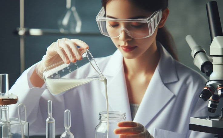 Formulation being prepared in a development laboratory
